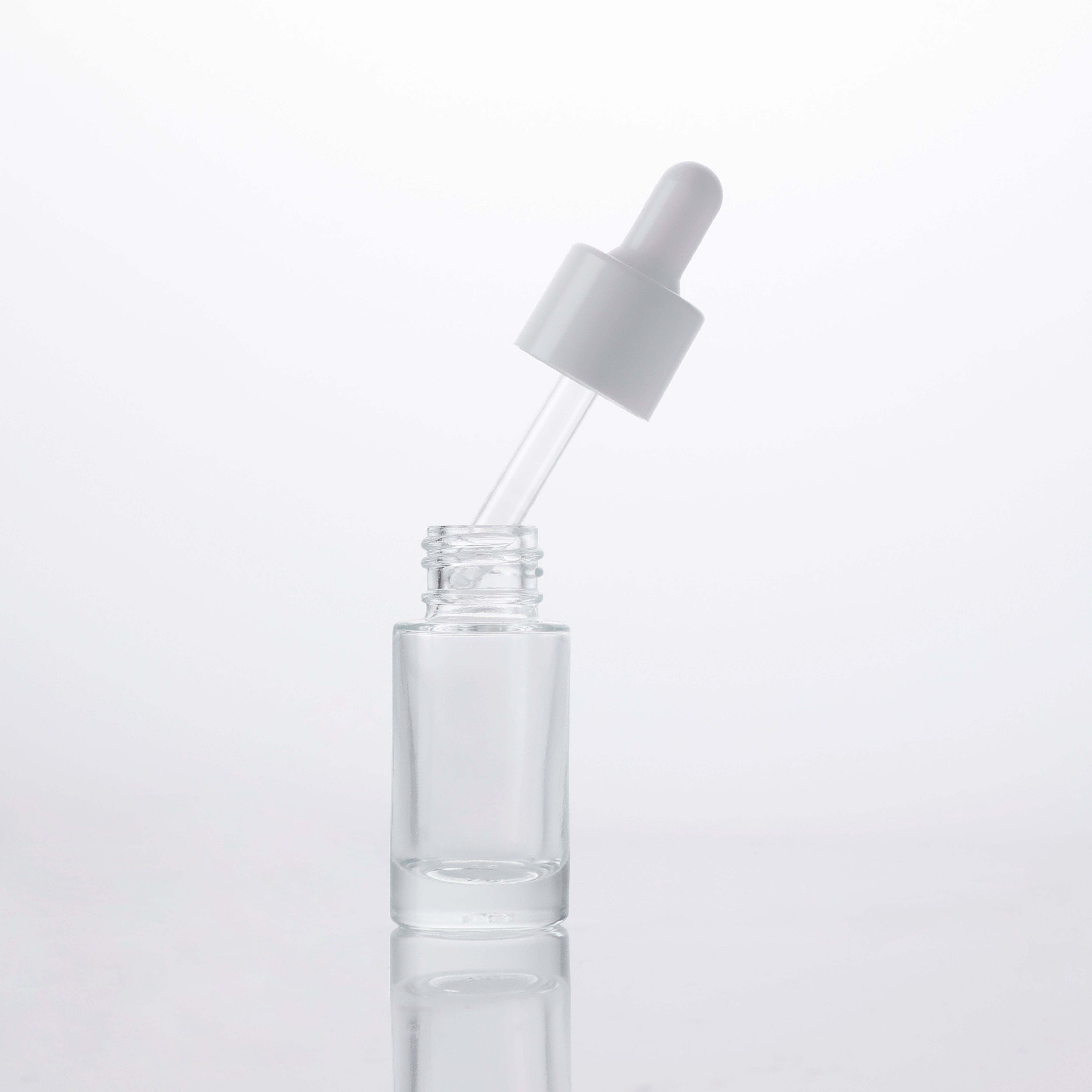 Роскошный круглый прозрачный пустой 10 мл 15 мл 20 мл Контейнер-дозатор Стеклянная бутылка-капельница для жидкости Упаковка 