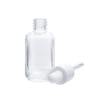 Высококачественный диспенсер для жидкости Clear 30 мл Плоский плечевой цилиндр Стеклянная бутылка-капельница для эфирного масла сыворотки