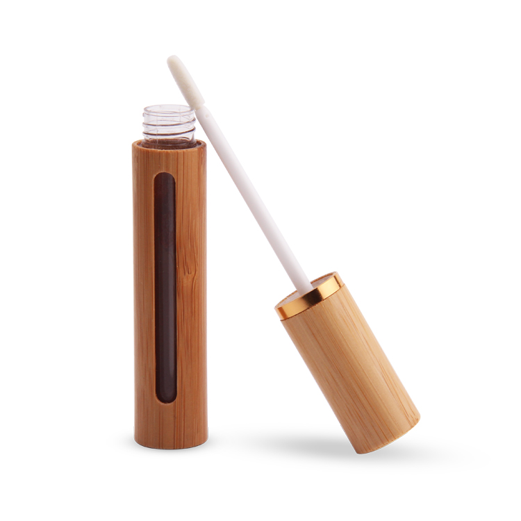 Тюбик для блеска для губ с кисточкой Новый косметический контейнер 7 мл Тюбик для блеска для губ с бамбуком 