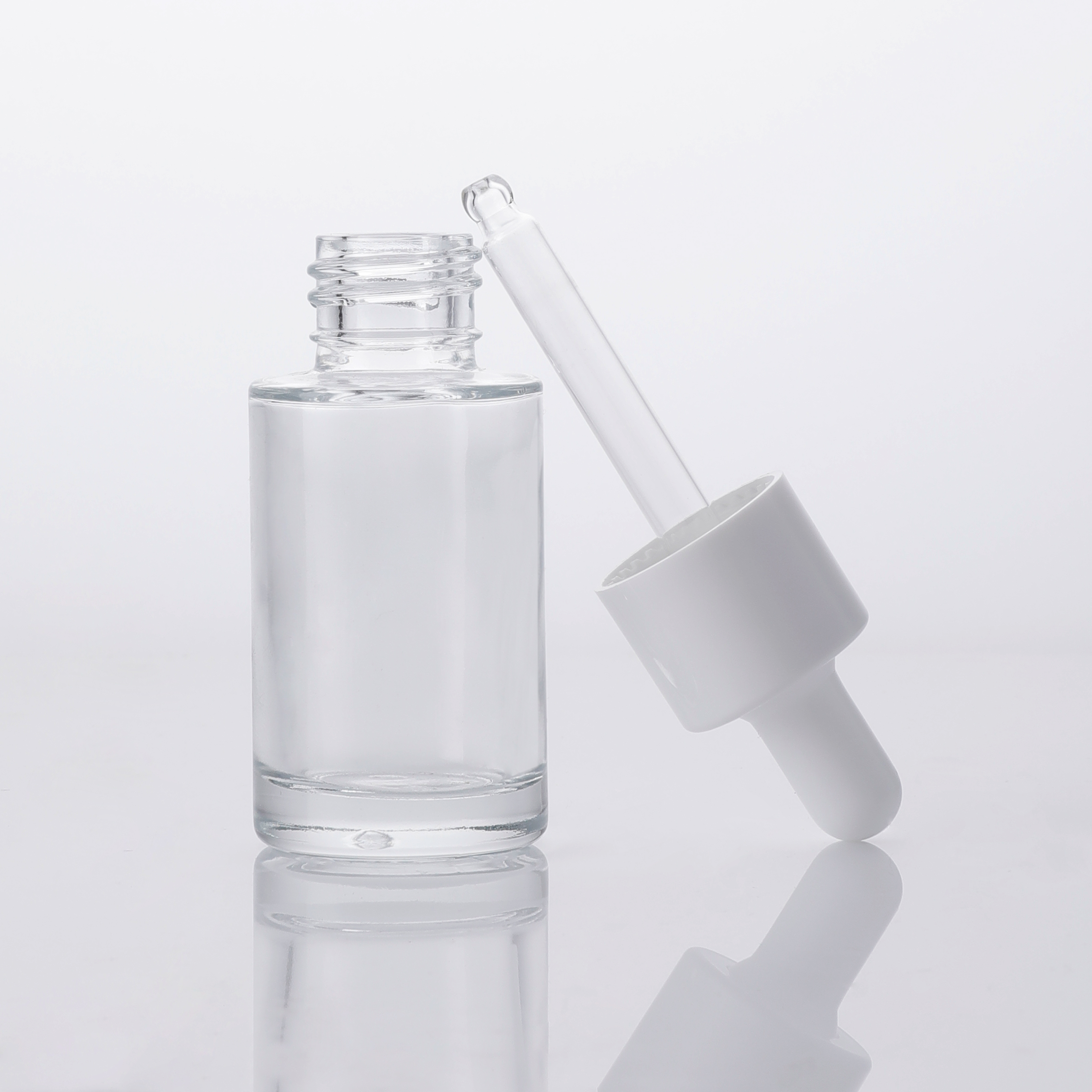 Роскошный круглый прозрачный пустой 10 мл 15 мл 20 мл Контейнер-дозатор Стеклянная бутылка-капельница для жидкости Упаковка 