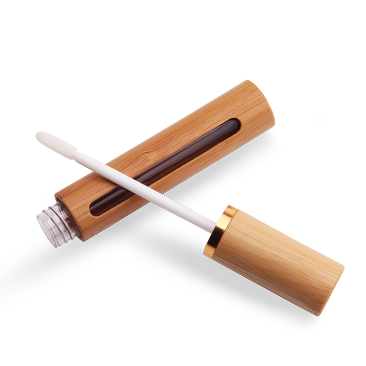 Тюбик для блеска для губ с кисточкой Новый косметический контейнер 7 мл Тюбик для блеска для губ с бамбуком 